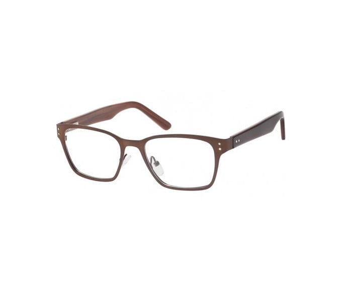 SFE Collection Metal Glasses in Dark Brown
