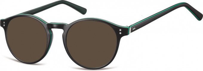 SFE-9828 Sunglasses in Black/Green