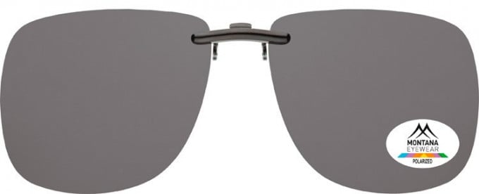 SFE-9831 Polarized Clip on Sunglasses in Smoke