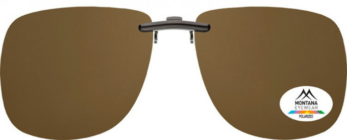 SFE-9831 Polarized Clip on Sunglasses in Brown