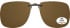 SFE-9831 Polarized Clip on Sunglasses in Brown