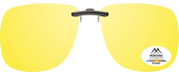 SFE-9831 Polarized Clip on Sunglasses in Yellow