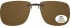 SFE-9832 Polarized Clip on Sunglasses in Brown