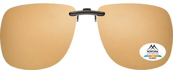 SFE-9833 Polarized Clip on Sunglasses in Brown