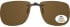 SFE-9835 Polarized Clip on Sunglasses in Brown