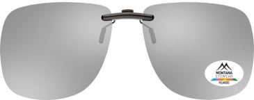 SFE-9836 Polarized Clip on Sunglasses in Silver Mirror