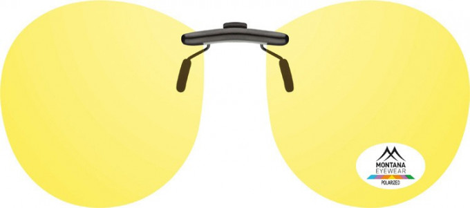 SFE-9837 Polarized Clip on Sunglasses in Yellow