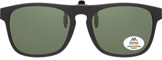 SFE-9838 Polarized Clip on Sunglasses in Black/G15