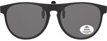 SFE-9840 Polarized Clip on Sunglasses in Black/Smoke