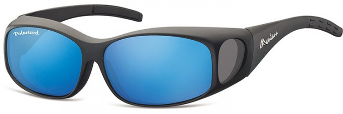 SFE-9853 Fit over Polarized Sunglasses in Matt Black/Blue