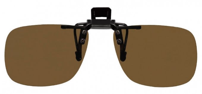 Polarised Clip-on Sunglasses Brown