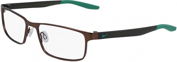 Nike 8131-55 glasses in Satin Walnut/Lucid Green