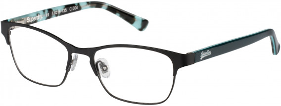 Superdry SDO-MILA glasses in Matte Black/Aqua Tortoise