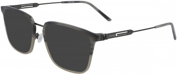 Calvin Klein CK19718F sunglasses in Charcoal Horn/Taupe Gradient
