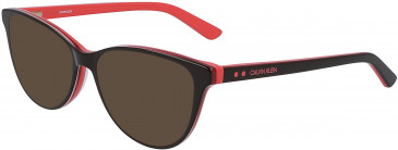 Calvin Klein CK19516 sunglasses in Dark Brown/Coral