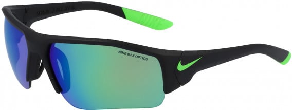 Nike SKYLON ACE XV JR R EV0910 kids sunglasses in Matt Blk/Rage Grn/Gry W/Green Mi