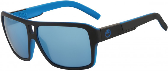 Dragon DR THE JAM LL ION sunglasses in Matte Black/Ll Sky Blue Ion