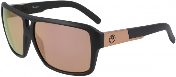 Dragon DR THE JAM LL ION sunglasses in Matte Black/Ll Rose Gold Ion