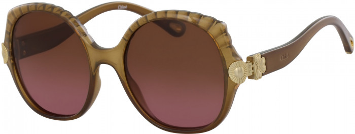 Chloe Women\'s Round Brown Scalloped  Sunglasses CE749S 210 Chloe Women main image 3