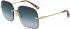 Chloé CE161S sunglasses in Gold/Gradient Petrol