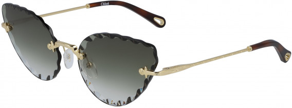 Chloé CE157S sunglasses in Gold/Gradient Khaki