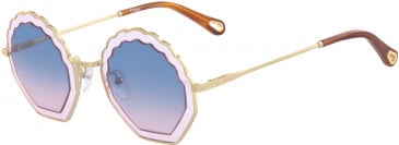 Chloé CE147S sunglasses in Gold Light Pink/Gradient Blue