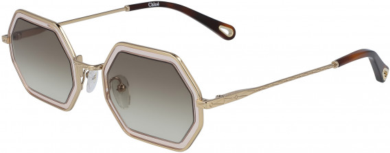 Chloé CE146S sunglasses in Gold Light Peach/Gradient Brow