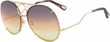Chloé CE145S sunglasses in Gold/Gry Org Yllw /Brown