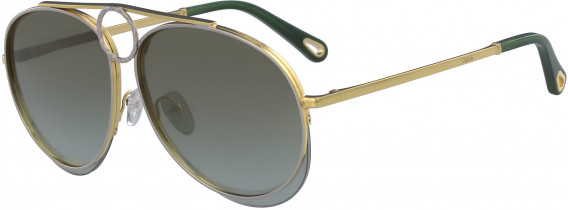 Chloé CE144S sunglasses in Gold/Silver/Green Grad Flash