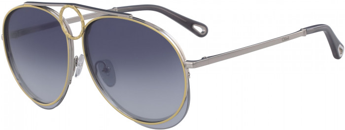 Chloé Aviator CE144S Dark Nickel sunglasses Chloé Sunglasses CE144S | Designer Frames Outlet main image 3