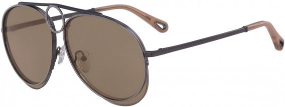 Chloé CE144S sunglasses in Dark Nickel/Nickel/Brwn Mirror