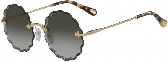 Chloé CE142S-53 sunglasses in Gold/Gradient Khaki