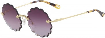 Chloé CE142S-53 sunglasses in Gold/Gradient Purple