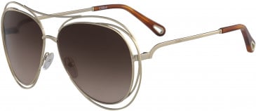 Chloé CE134S sunglasses in Gold/Havana/Brown Lens