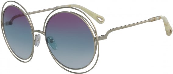 Chloé CE114SD-58 sunglasses in Gold/Purple Azure Crystal Lens