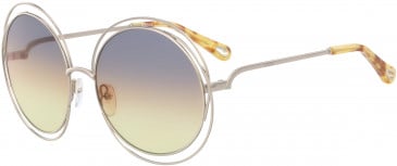 Chloé CE114SD-58 sunglasses in Gold/Grey Orange Yellow Lens