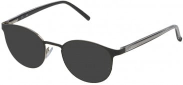 Fila VF9838 sunglasses in Palladium/Shiny Black