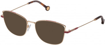 CH Carolina Herrera VHE133 sunglasses in Shiny Total Rose Gold
