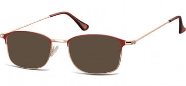 SFE-10526 sunglasses in Pink Gold/Red