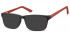 SFE-10561 sunglasses in Black/Burgundy