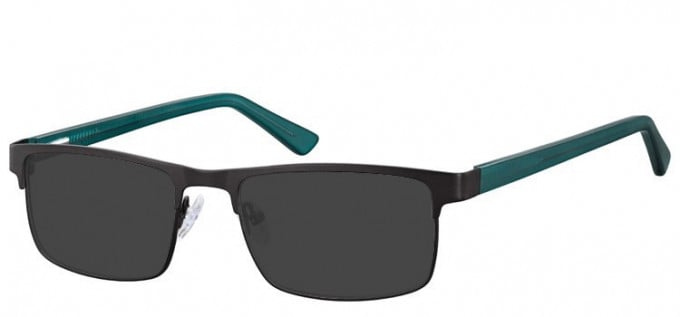 Sunglasses in Black/Green