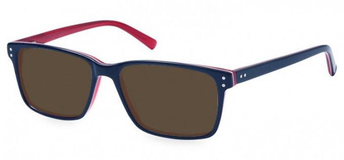 Sunglasses in Blue/Clear Red