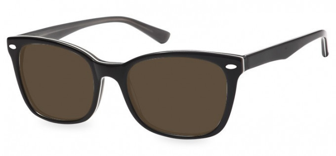 Sunglasses in Black/Clear Grey