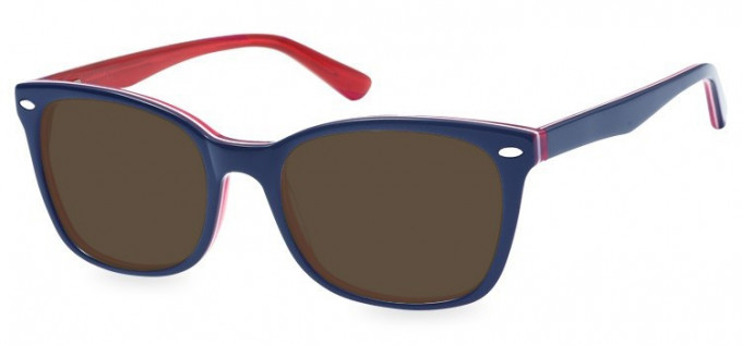 Sunglasses in Blue/Clear Red