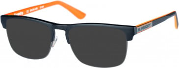 Superdry SDO-BRENDON sunglasses in Black Orange
