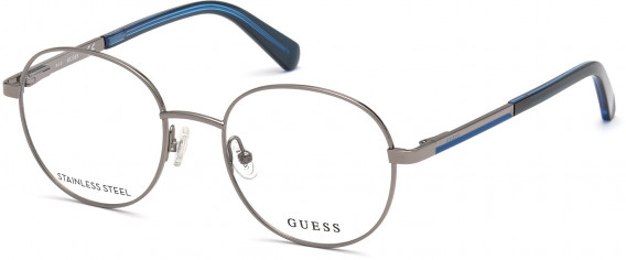 GUESS GU50025 glasses in Shiny Light Nickeltin