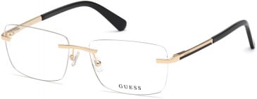 GUESS GU50022 glasses in Pale Gold