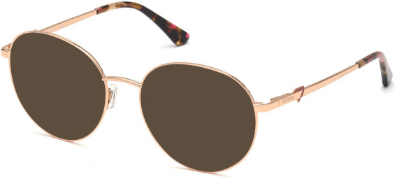 GUESS GU2812 sunglasses in Shiny Rose Gold