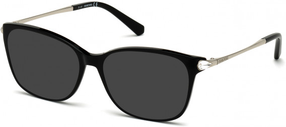 SWAROVSKI SK5350-53 sunglasses in Shiny Black