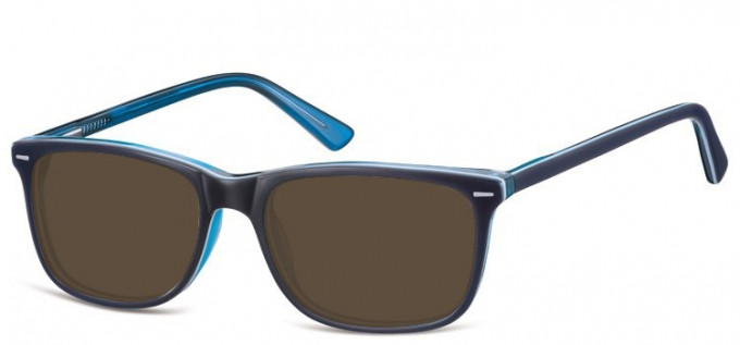Sunglasses in Blue/Transparent Blue